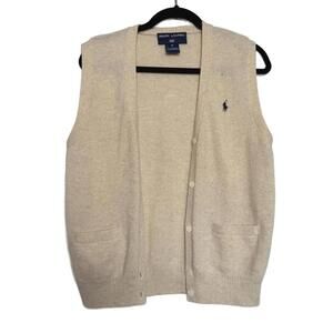Vintage Polo Ralph Lauren Cream Lamb Wool Vest